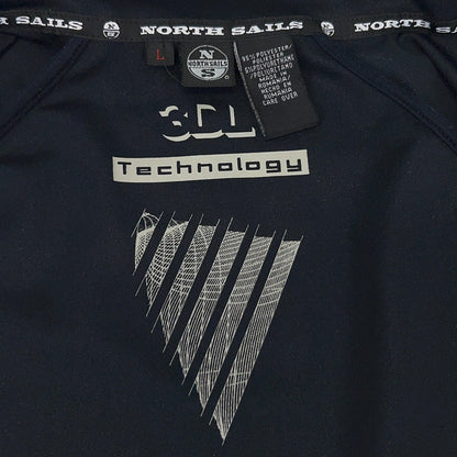 North Sails Racetech 3DL Full Zip Sailing Track Jacket Mens L Large Navy Blue