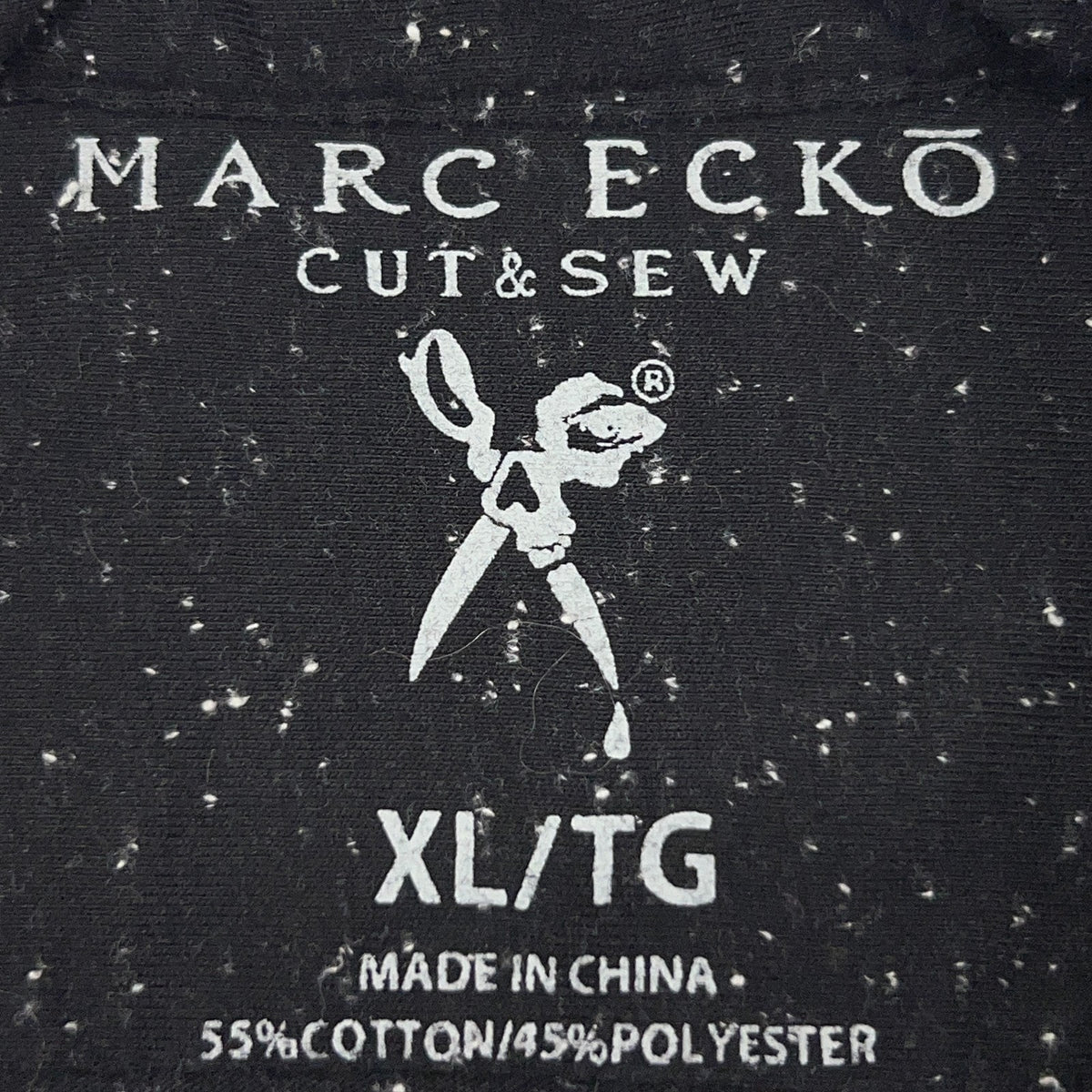Marc Ecko Cut & Sew Mens Shirt L Large Black Speckled Long Sleeve Button Up