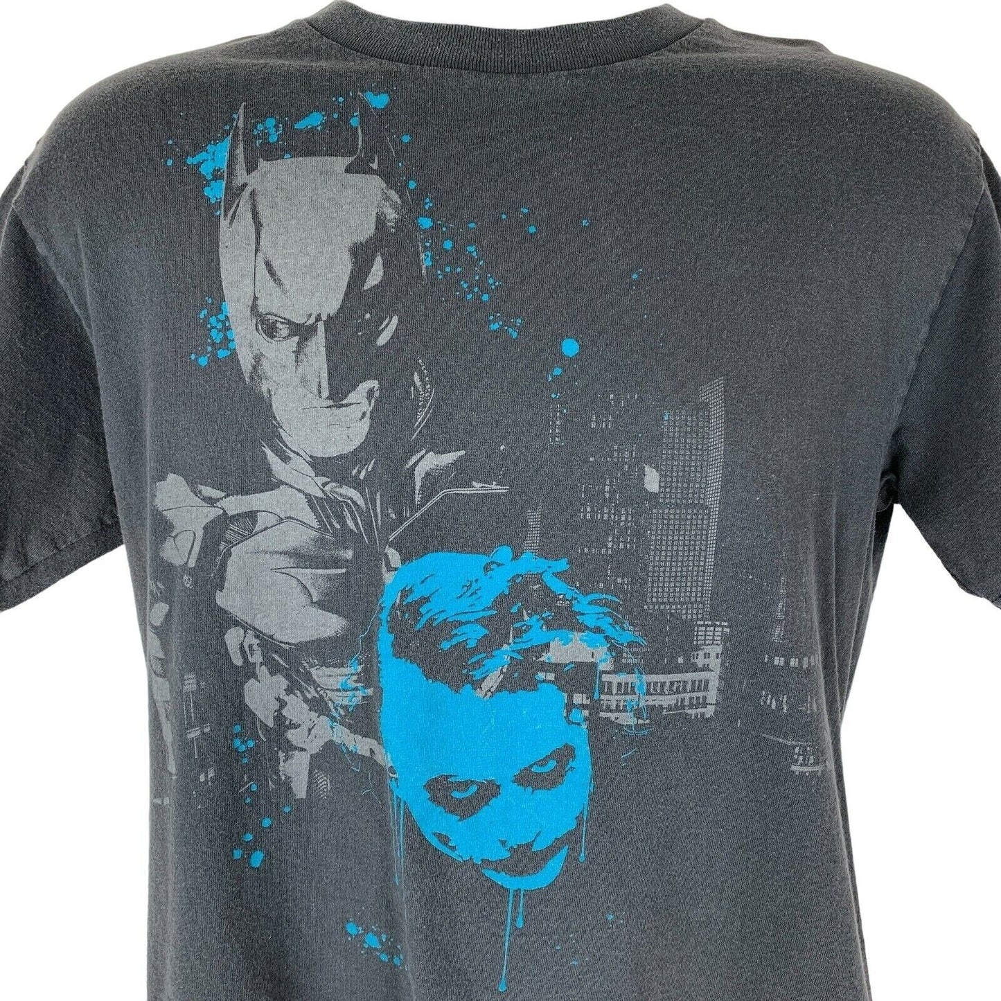 Batman Joker The Dark Knight T Shirt Medium DC Comics Movie Film Tee Mens Gray