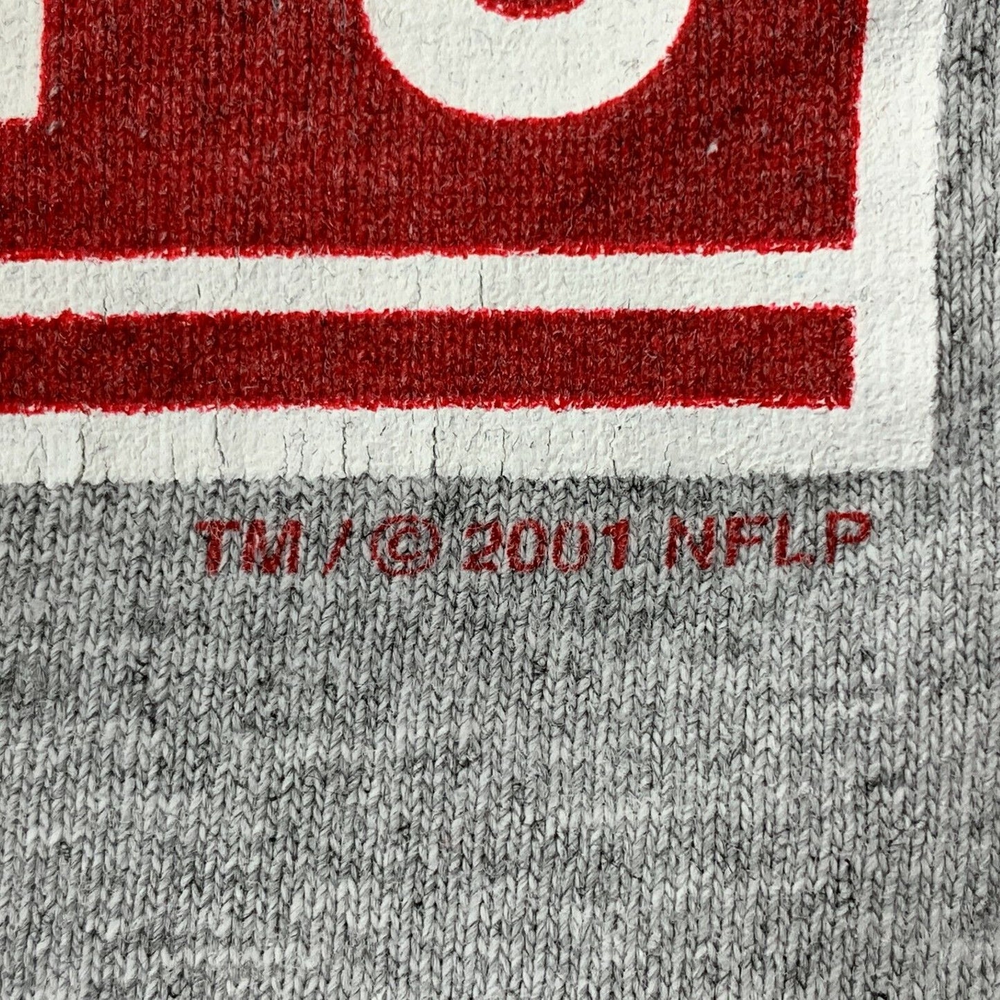 NFL Playoffs Vintage Y2Ks T Shirt Football 2001 Long Sleeve Gray Tee Large