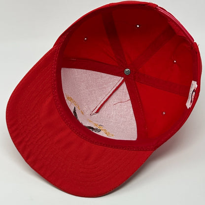 Vintage Operation Desert Storm Hat Cap Red 90s War Military Troops Snapback