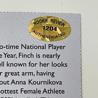 Vintage 2003 Jennie Finch Autographed Rookie Review Signed USA Softball Card 72