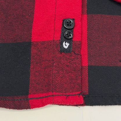 Michelob Ultra Mirage Casino Flannel Button Front Shirt Red Cowboy Mens M Medium
