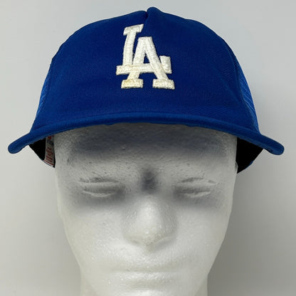 Vintage 80s Los Angeles LA Dodgers Trucker Hat Baseball Cap Mesh Snapback Blue