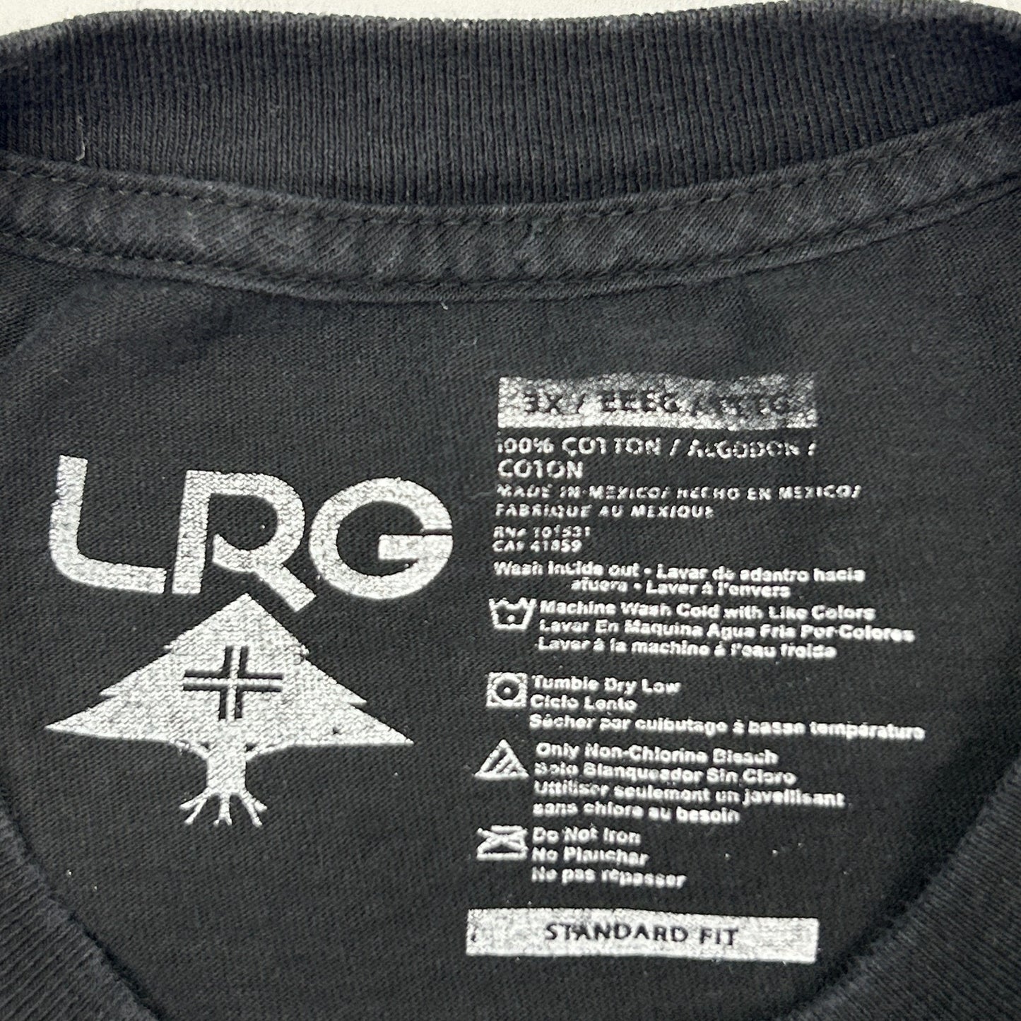 LRG Lifted Research Group Lion African Safari T Shirt Black Tee Mens 3XL XXXL