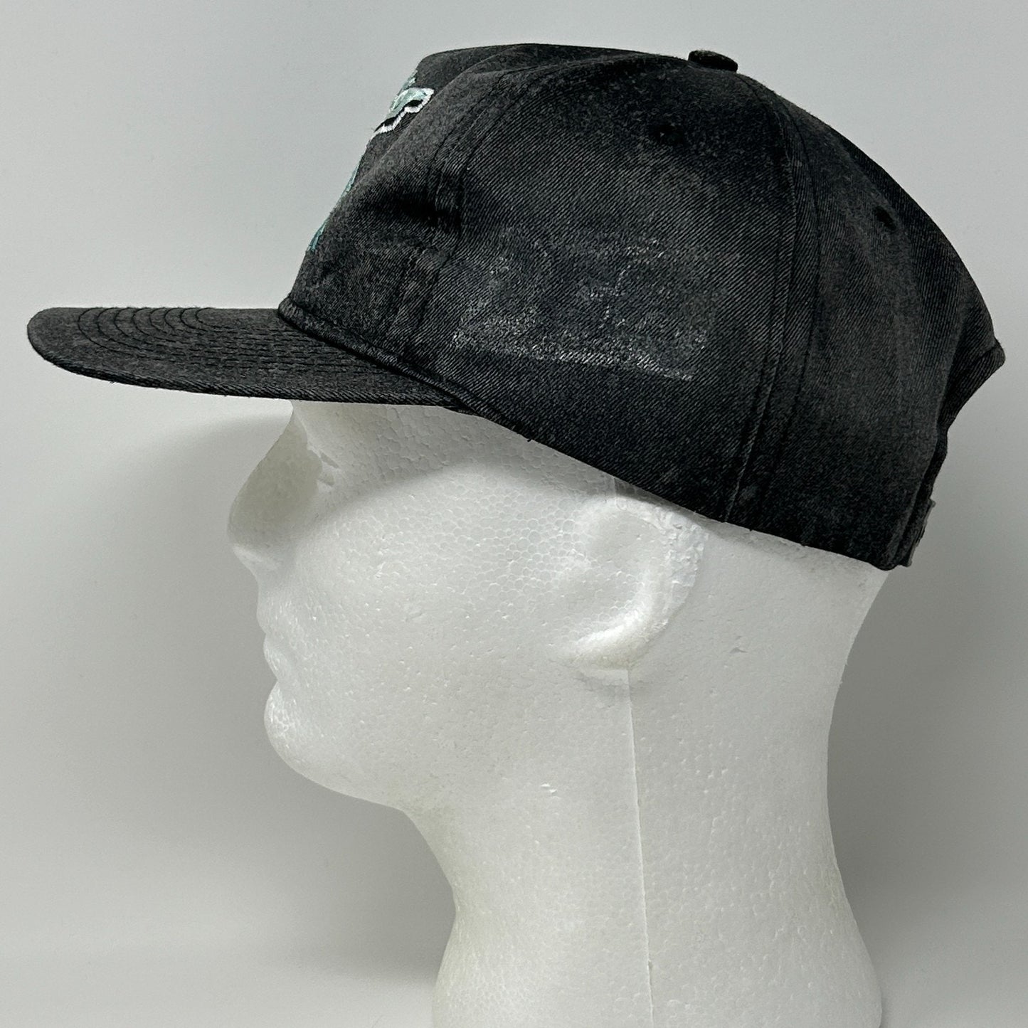 Vintage 90s Las Vegas Thunder Hat Cap Black Ice Hockey Snapback KEDG The Edge