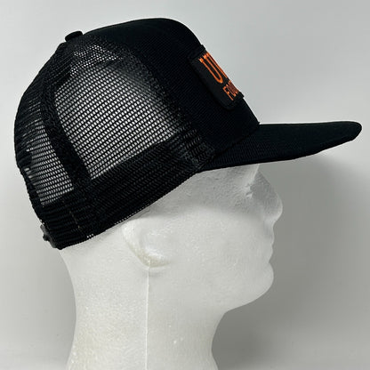 Vintage UWS Football Trucker Hat Cap Black 80s University of Wisconsin Superior