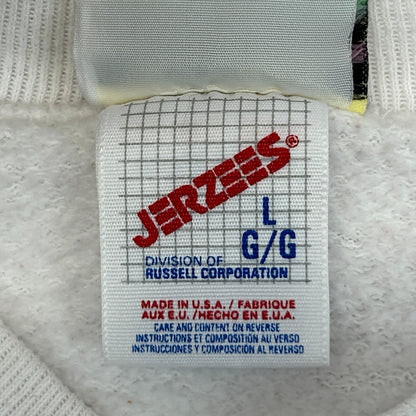 Vintage 90s Christmas Is Love Sweatshirt Laura Trayser USA White Unisex M Medium