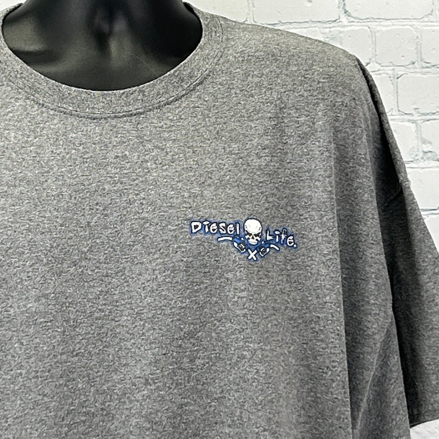 Diesel Life Hammer Down I'm Homebound T Shirt Big Rig Trucker Gray Mens 3XL XXXL - Neon Vintage
