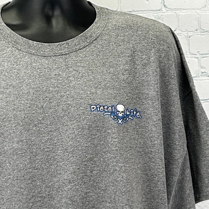 Diesel Life Hammer Down I'm Homebound T Shirt Big Rig Trucker Gray Mens 3XL XXXL - Neon Vintage