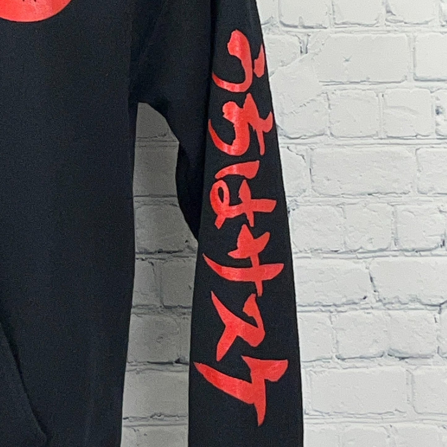 Naruto Shippuden Sasuke Hoodie S Small Black Red Anime Manga Hooded Sweatshirt