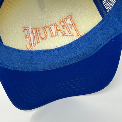 Feature Trucker Hat Baseball Cap Streetwear Sneaker Culture Mesh Snapback Blue - Neon Vintage