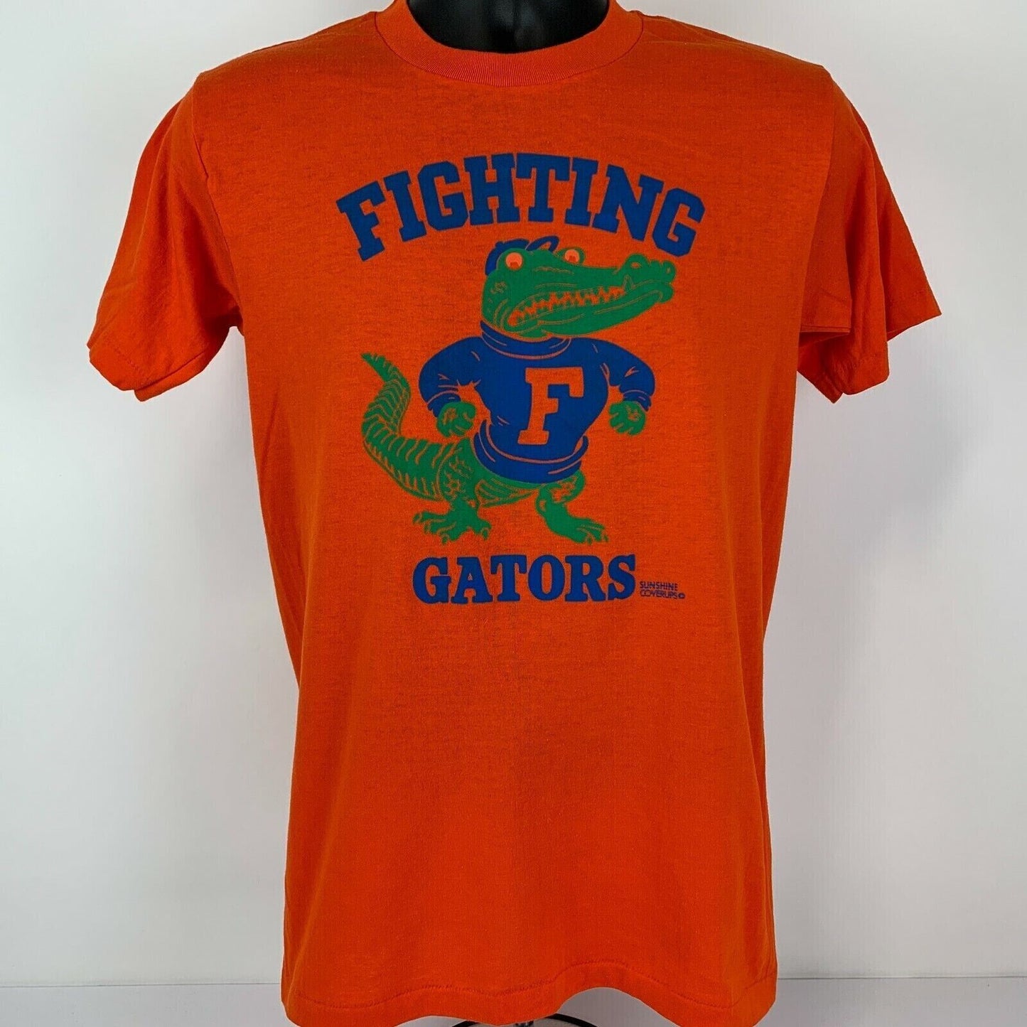 Florida Fighting Gators Vintage 80s T Shirt Small NCAA UF University Mens Orange
