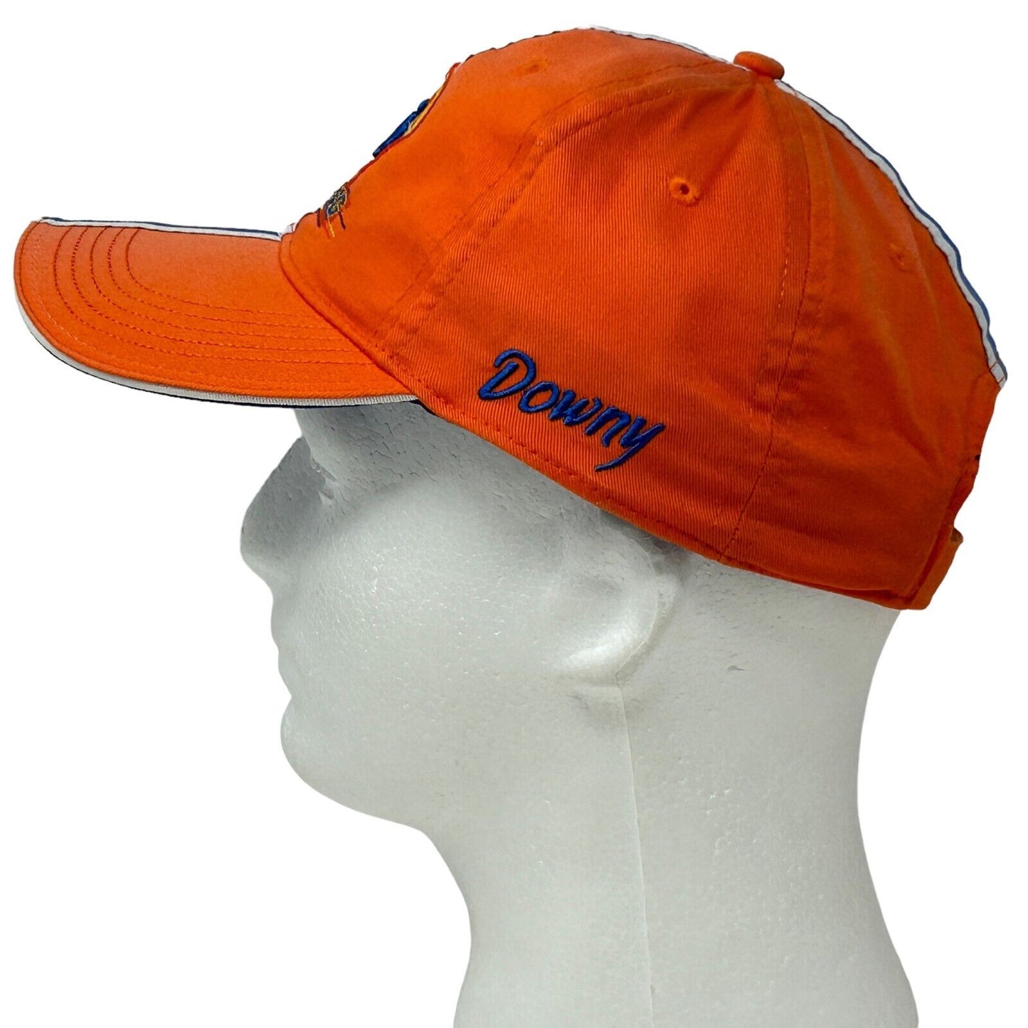 Gorra de béisbol vintage Y2K de NASCAR de Tide Racing con correa trasera naranja Downey Auto