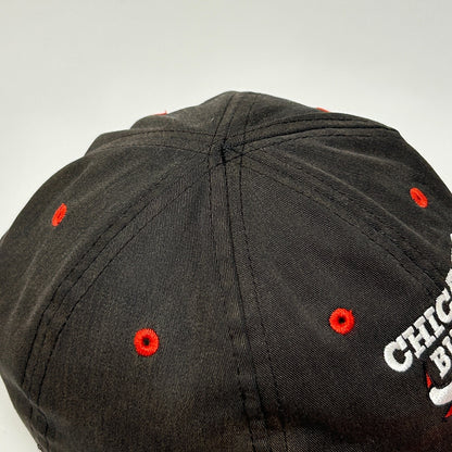 Vintage 90s Chicago Bulls Cap Baseball Hat Logo Twins Enterprise Snapback Black