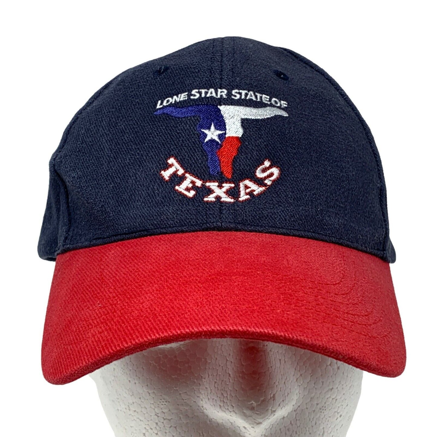 Gorra de béisbol con correa trasera de 6 paneles Texan Longhorn Blue de Lone Star State of Texas