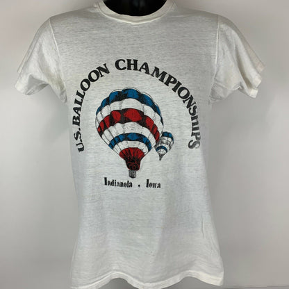 Indianola Hot Air Balloon Championships Vintage 70s T Shirt Small Iowa USA Made