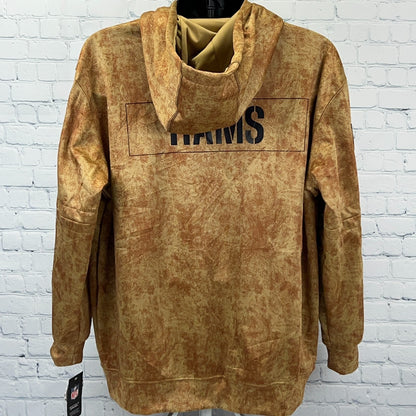 Los Angeles Rams Salute to Service Hoodie Hooded Sweatshirt NFL Brown XL X-Large