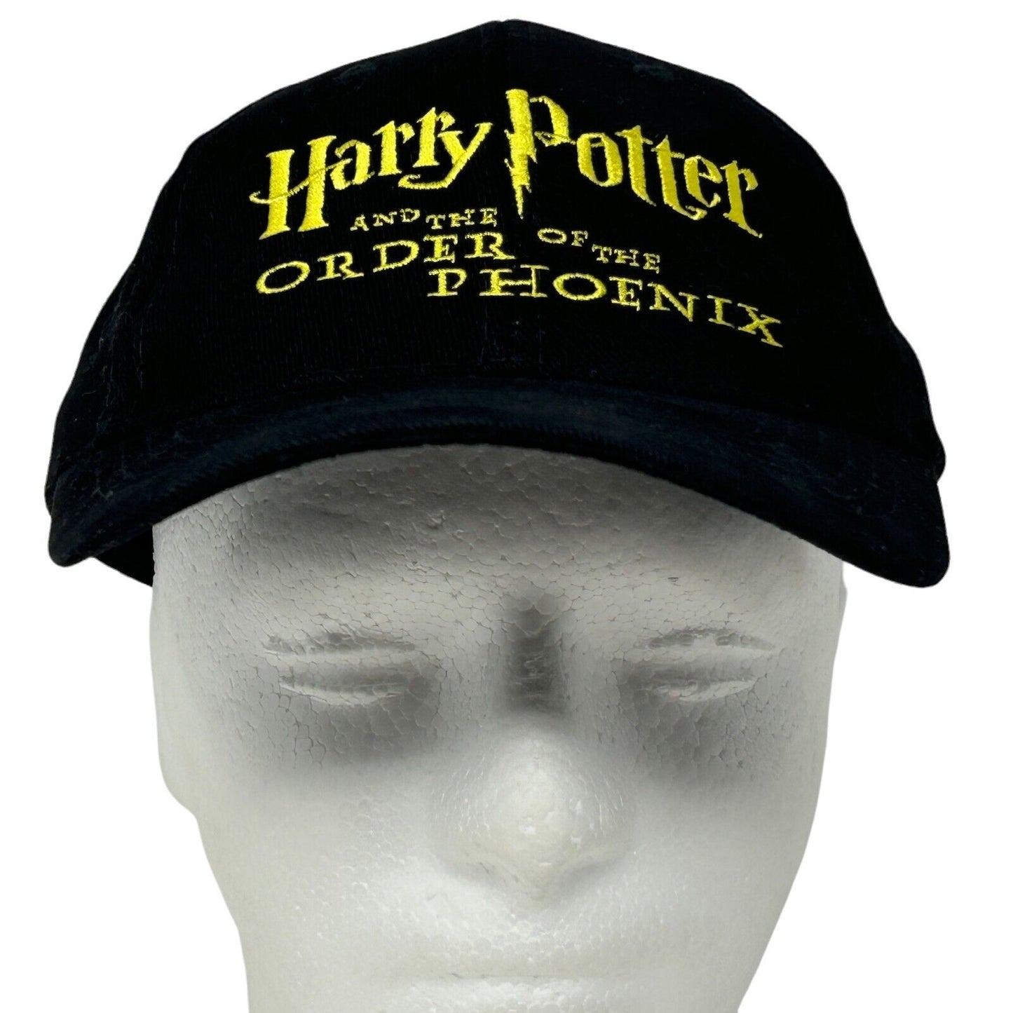 Harry Potter Order of the Phoenix Hat Vintage Y2Ks Black Strapback Baseball Cap