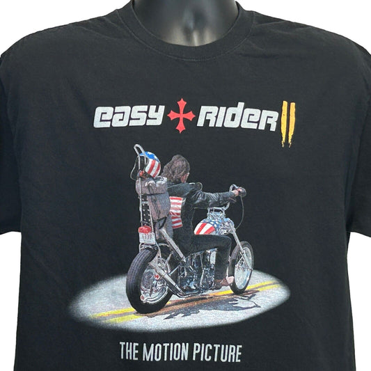 Easy Rider 2 T Shirt Large The Ride Back Home Biker Motorcycle Film Mens Black