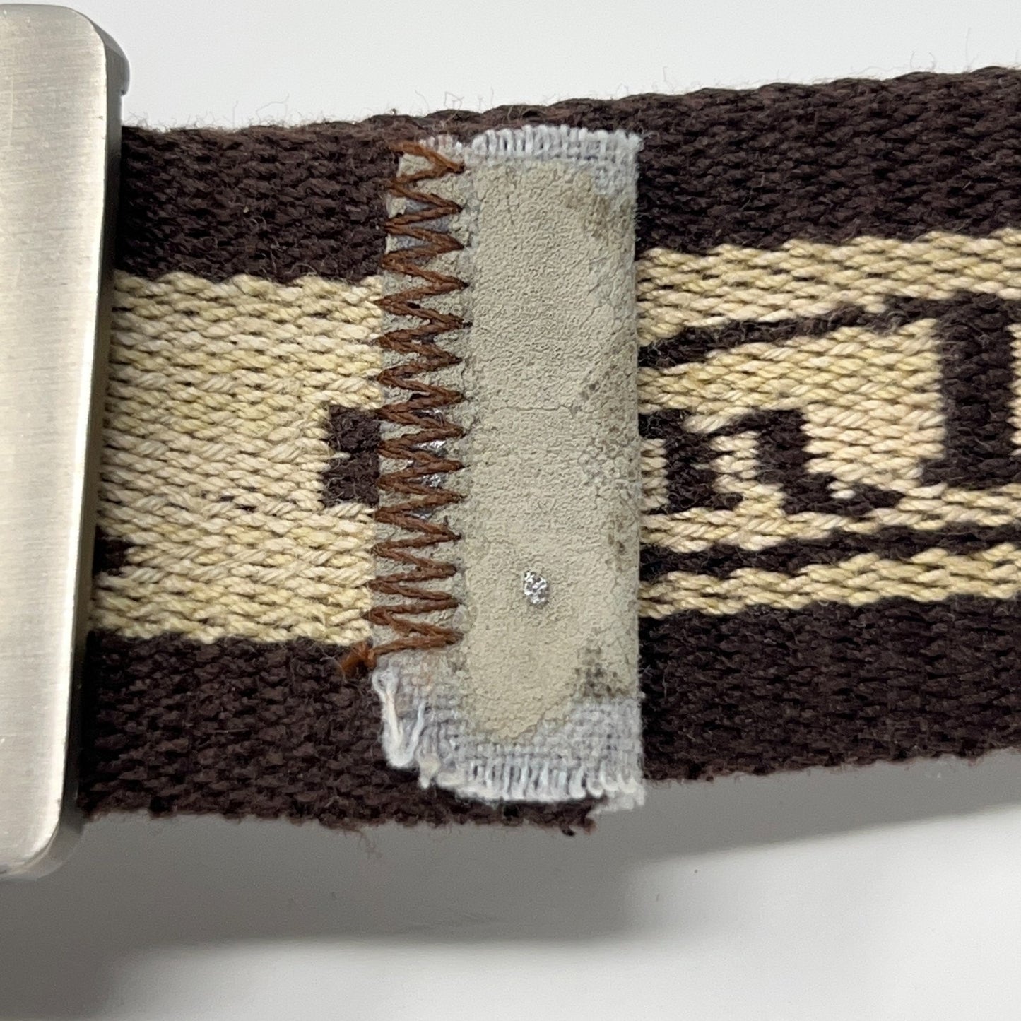 Von Dutch Belt and Buckle Brown Beige Logo Streetwear Fits Up To 38"