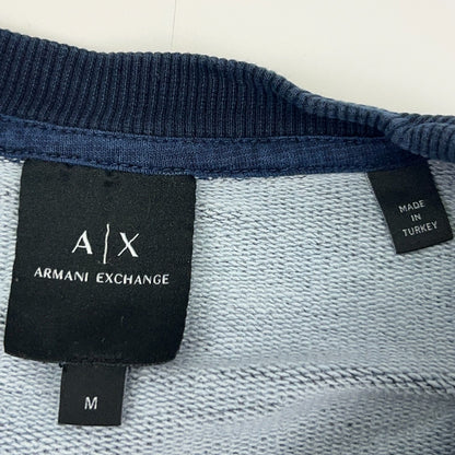 Armani Exchange Sweatshirt M Medium Navy Blue Logo Graphic Crewneck Pullover