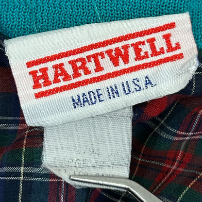 Vintage 90s Temple Inland Bomber Jacket Austin Texas USA Made Blue Mens L Large