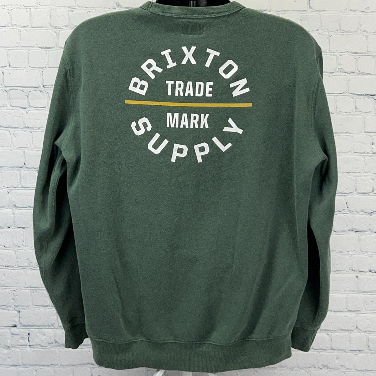 Brixton Supply Sweatshirt Streetwear BRXTN Crew Neck Sweater Green XL X-Large
