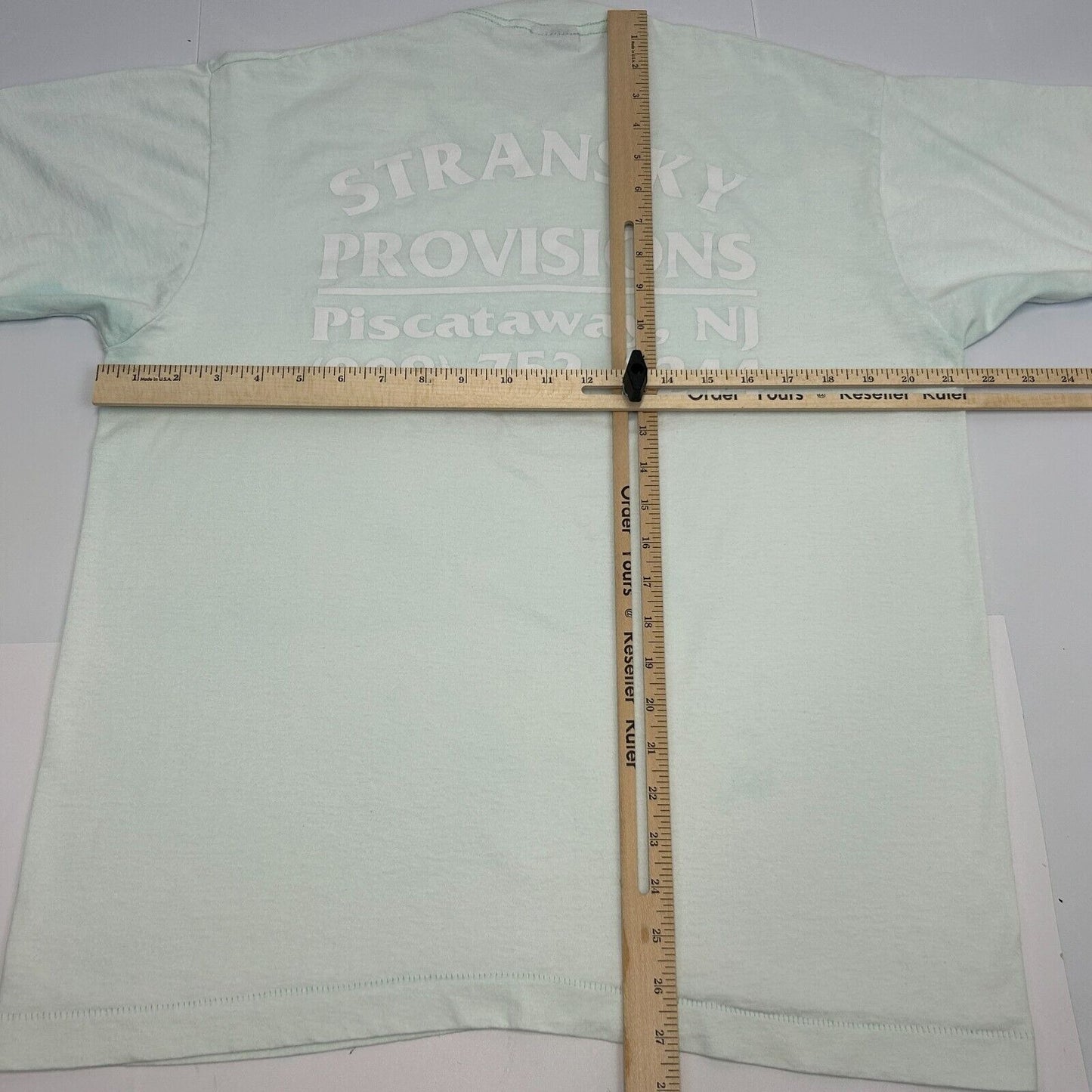 Camiseta vintage Thumanns Deli Best para hombre, talla grande, años 90, Stransky Provisions, EE. UU., verde