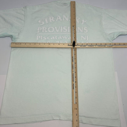 Camiseta vintage Thumanns Deli Best para hombre, talla grande, años 90, Stransky Provisions, EE. UU., verde