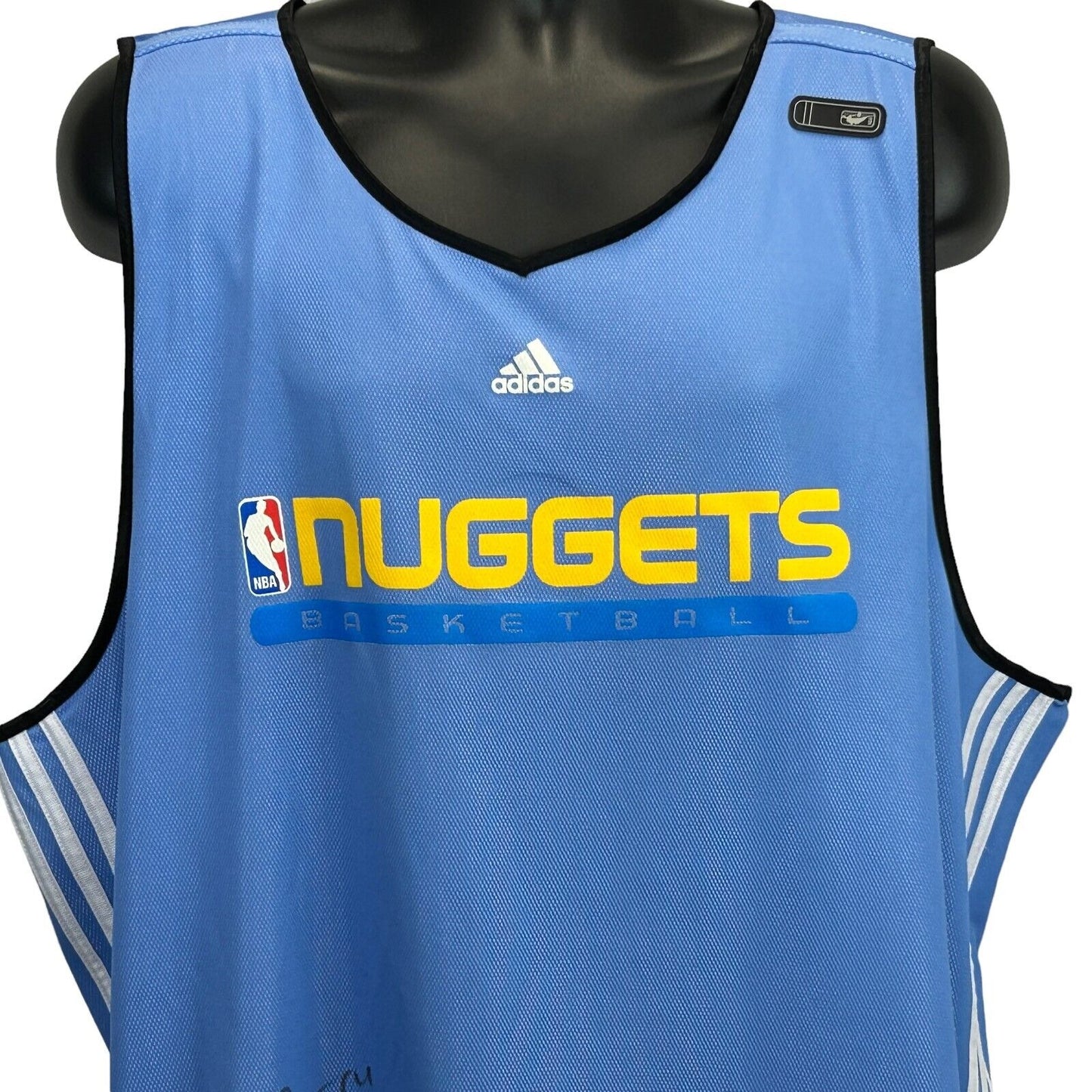 Camiseta sin mangas NBA Fusion firmada por los Denver Nuggets para hombre, talla 2XL, azul, para práctica