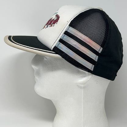 Vintage 80s The California Raisins Trucker Hat Baseball Cap 3 Stripe Black 1987