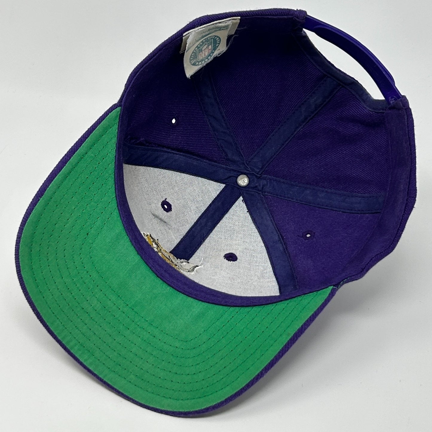 Vintage 90s Minnesota Vikings Hat Cap Purple NFL Snapback Twins Enterprise