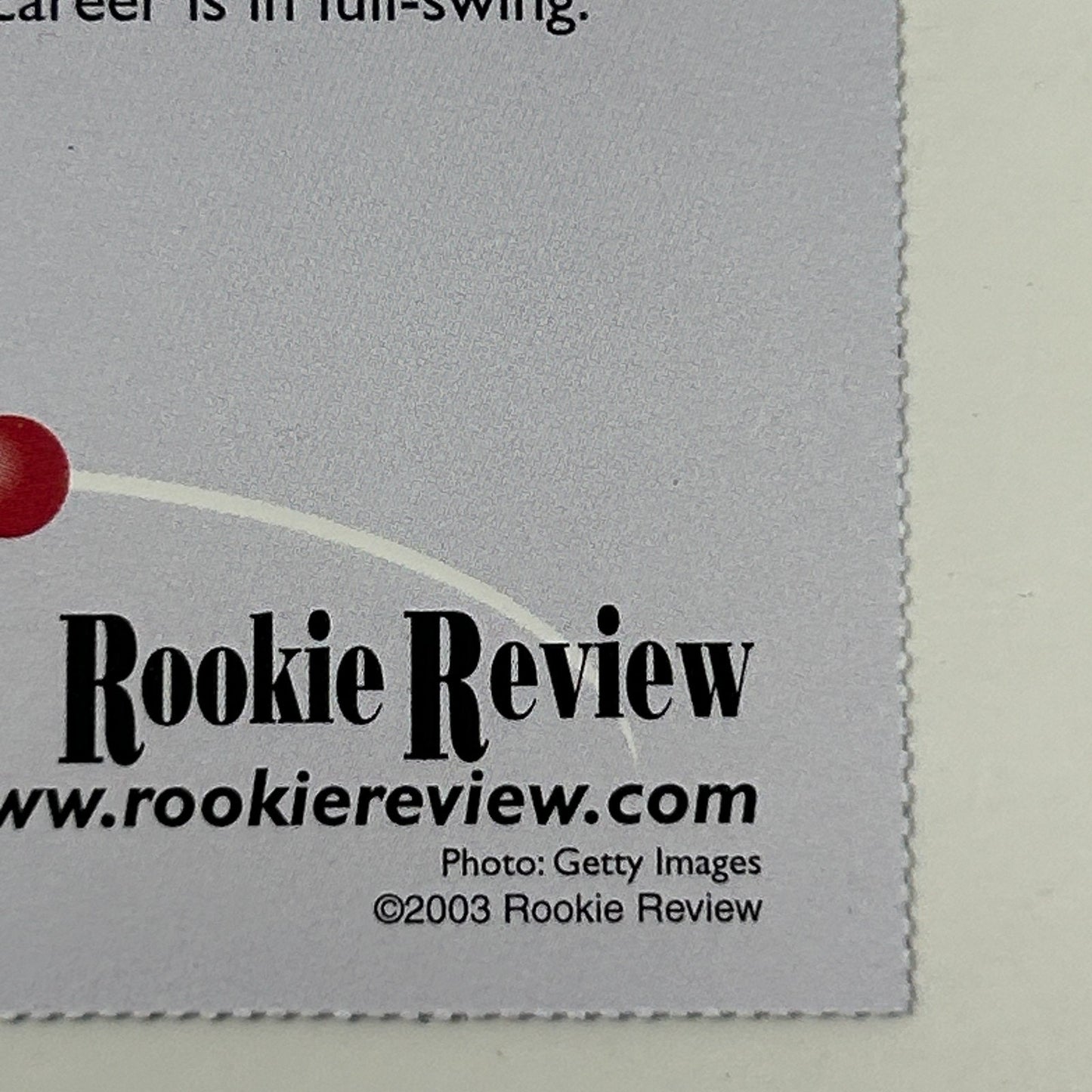 Jennie Finch Autographed Trading Card 2003 Rookie Review Signed Authenticated