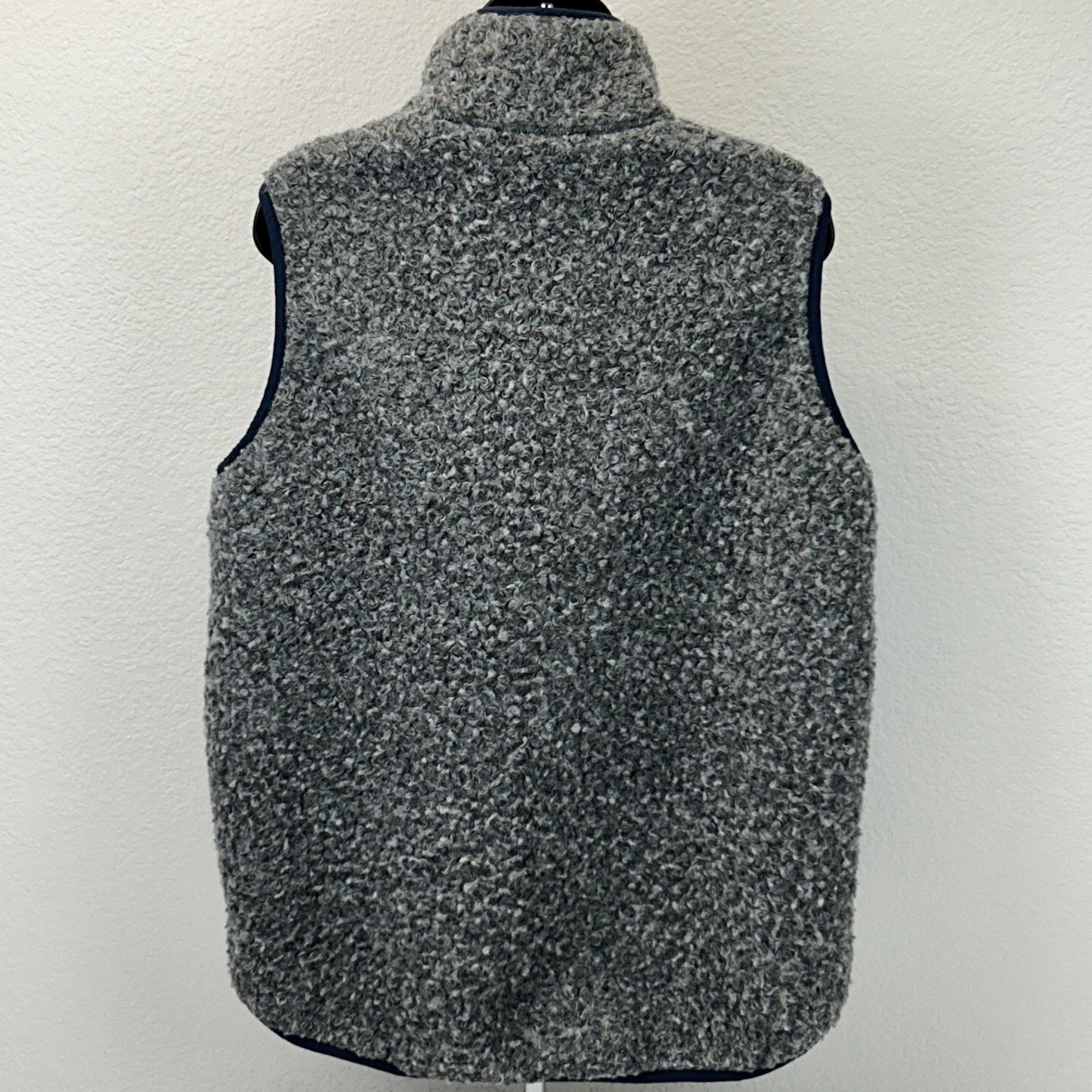 Woolrich Womens Siskiyou Fleece Vest Curly Fuzzy Full Zip 18551 Gray L Large