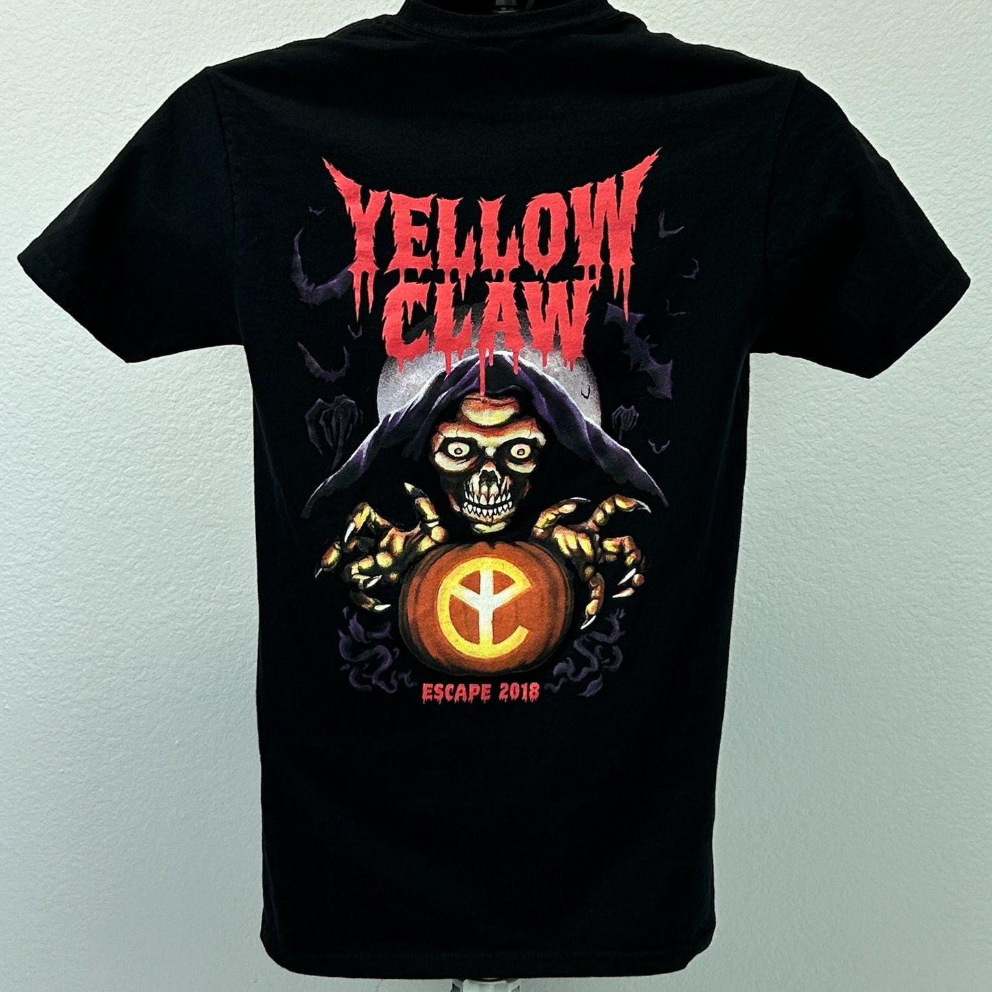 Yellow Claw x Escape Psycho Circus T Shirt EDM Insomniac Halloween Black S Small