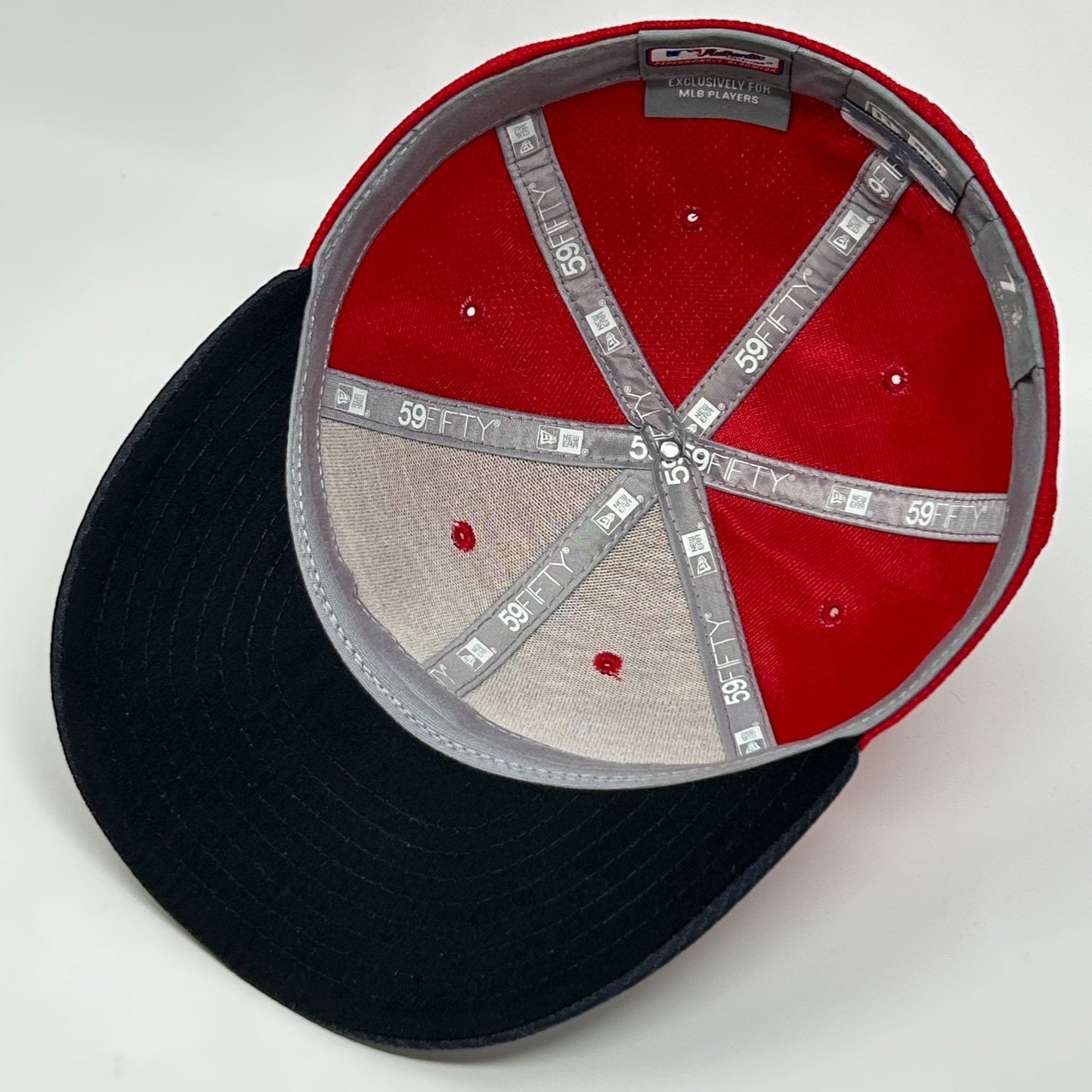 Los Angeles LA Angels Hat Baseball Cap Batting Practice New Era Red Fitted 7 3/8