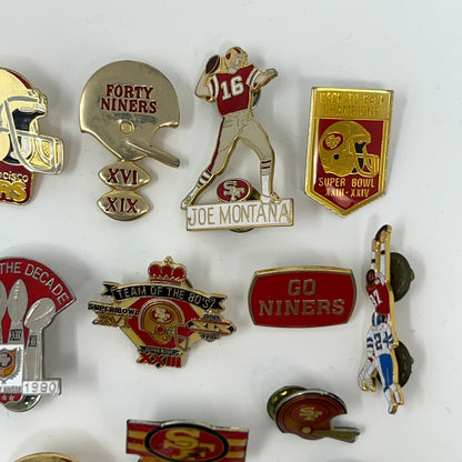 San Francisco 49ers Vintage Pins Button Lot Super Bowl XXIII Montana Rice 80s