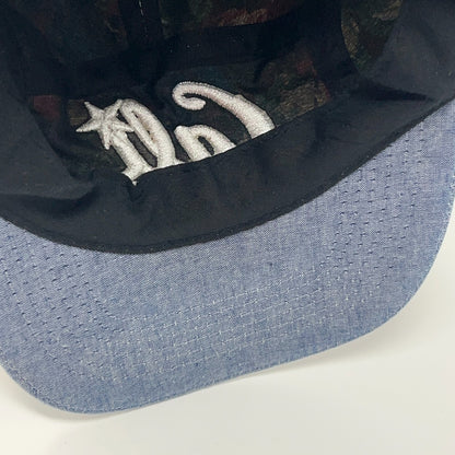Cali Camp Hat Baseball Cap California Floral Lightweight 5 Panel Strapback Blue