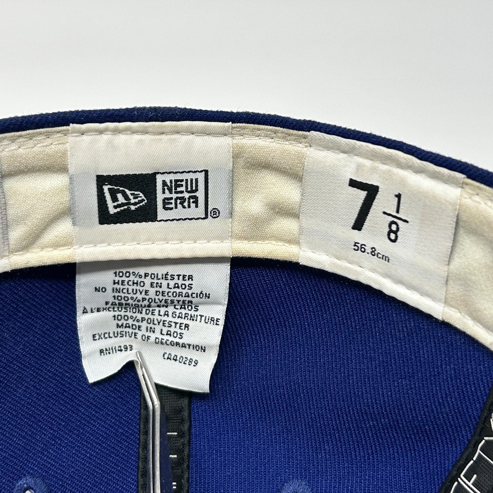Los Angeles LA Dodgers 50th Anniv Hat Baseball Cap Blue New Era MLB Fitted 7 1/8 - Neon Vintage