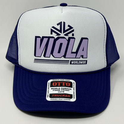 Viola Brands Worldwide Trucker Hat Cap Purple Cannabis Weed Marijuana Snapback