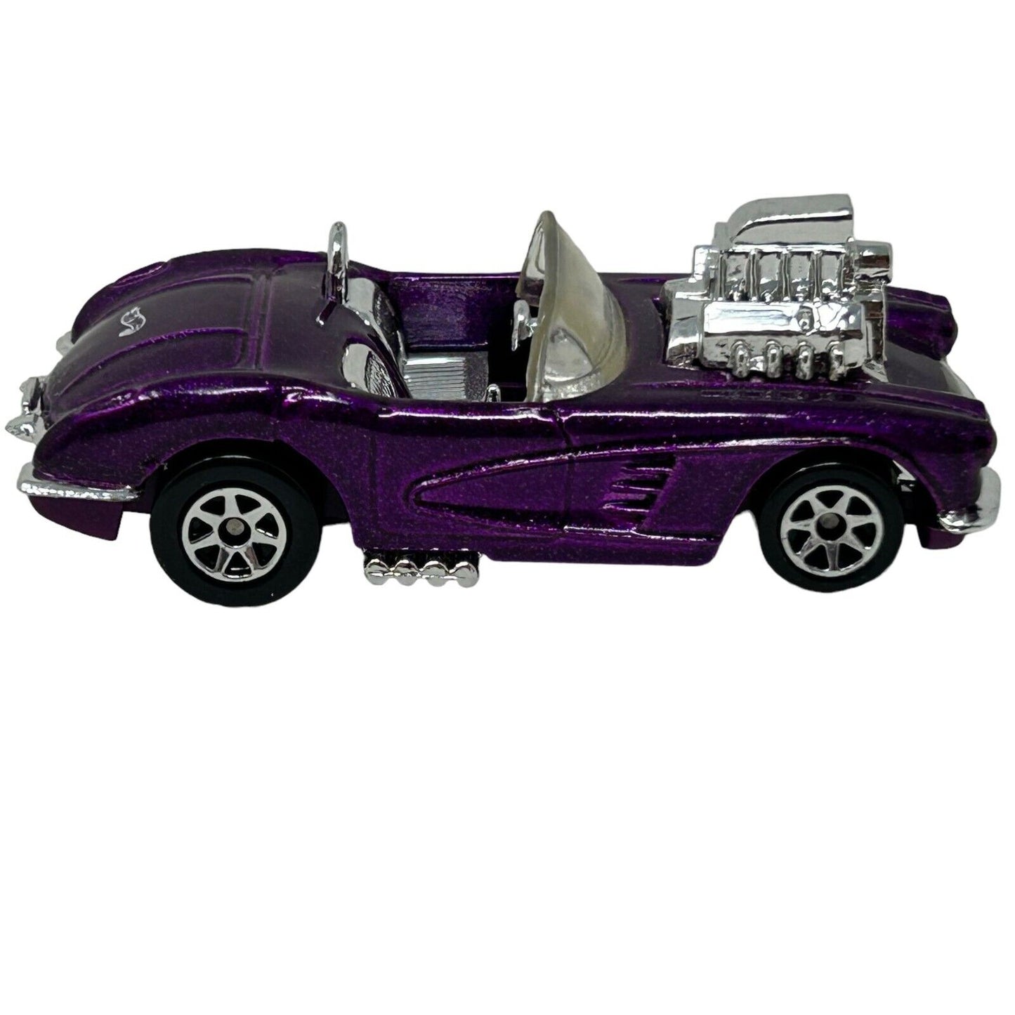 1958 C1 Chevrolet Corvette Hot Wheels Diecast Car Purple Toy Vehicle Vintage 90s
