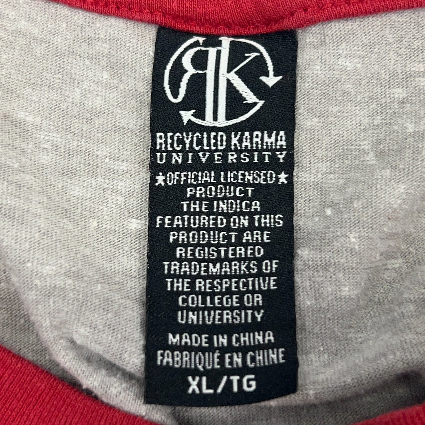 Ohio State Buckeyes Raglan T Shirt Womens XL X-Large Gray Recycled Karma