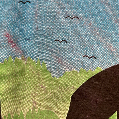 Vintage Fairbanks Alaska Mountain Biking T Shirt Mens L Large Purple 90s Biker