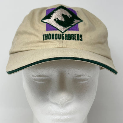 Vintage 90s Santa Anita Park Thoroughbreds Hat Baseball Cap Horse Racing Beige