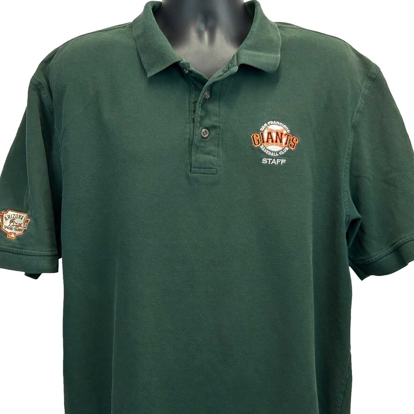 Camiseta tipo polo de entrenamiento de primavera del personal de los San Francisco Giants, talla extra grande, color verde, para hombre, 2006