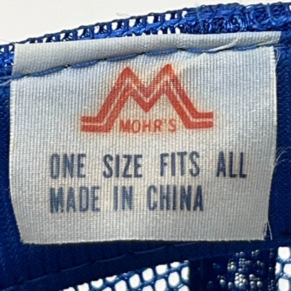 Vintage 80s Country Gold Tour 89 Trucker Hat Baseball Cap Mesh Snapback Blue