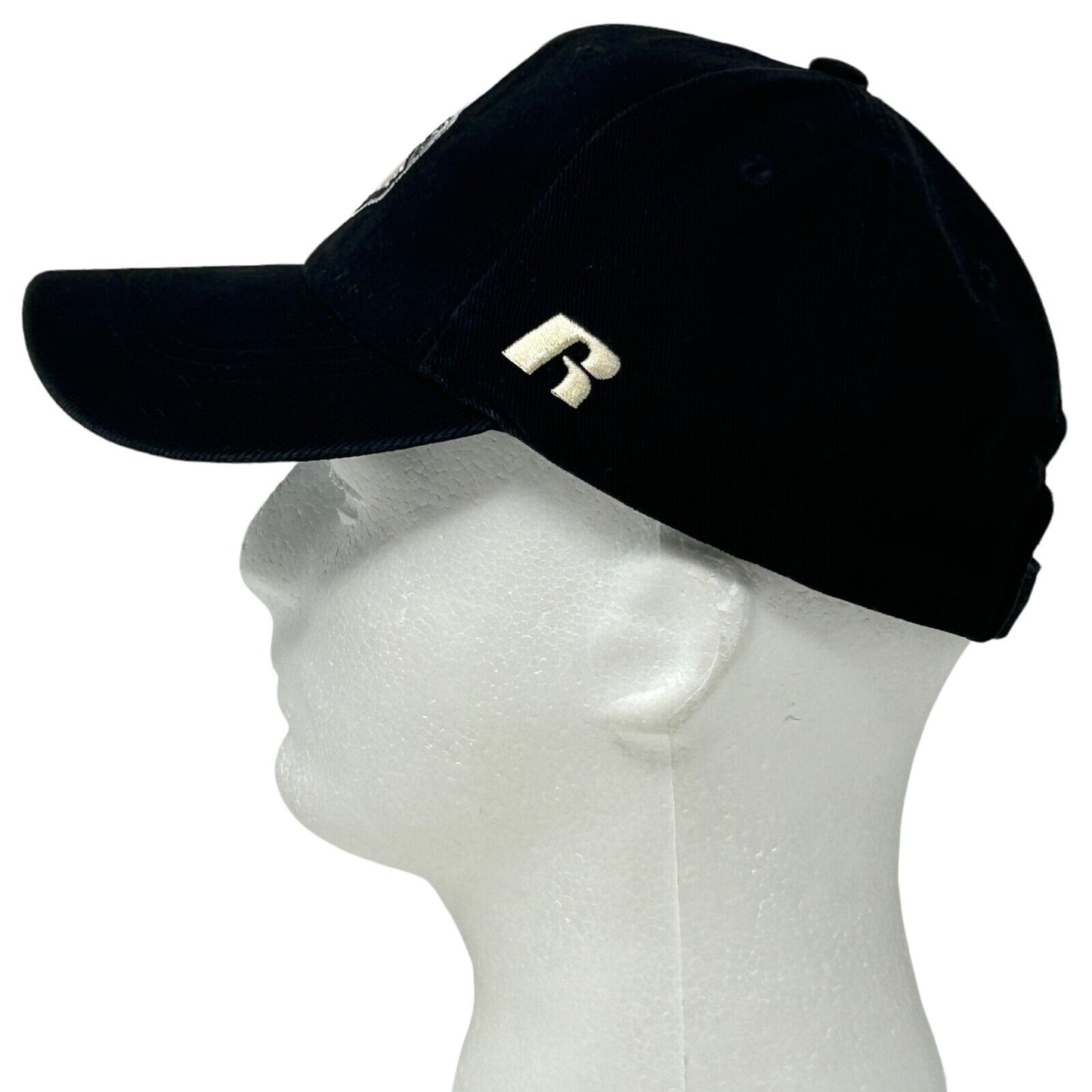 Gorra de béisbol con correa trasera negra de los Boilersmakers de la Universidad de Purdue Russell Athletic