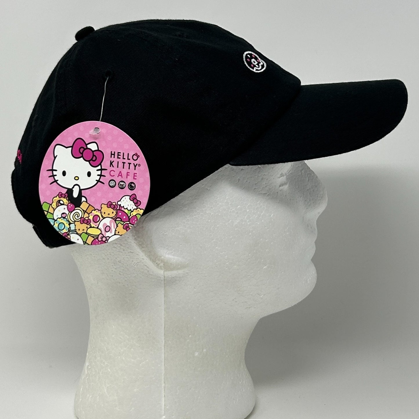 Hello Kitty Cafe Dad Hat Baseball Cap Las Vegas Sanrio 6 Panel Strapback Black
