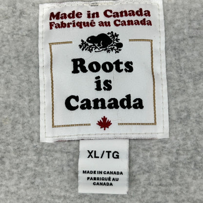 Roots is Canada Hoodie Hooded Sweatshirt Full Zip Maple Leaf Gray Mens L Large